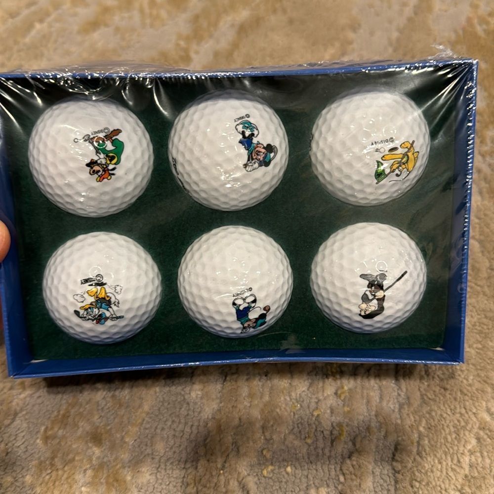 VTG Disney characters golf balls lot‎ of 6 new sealed